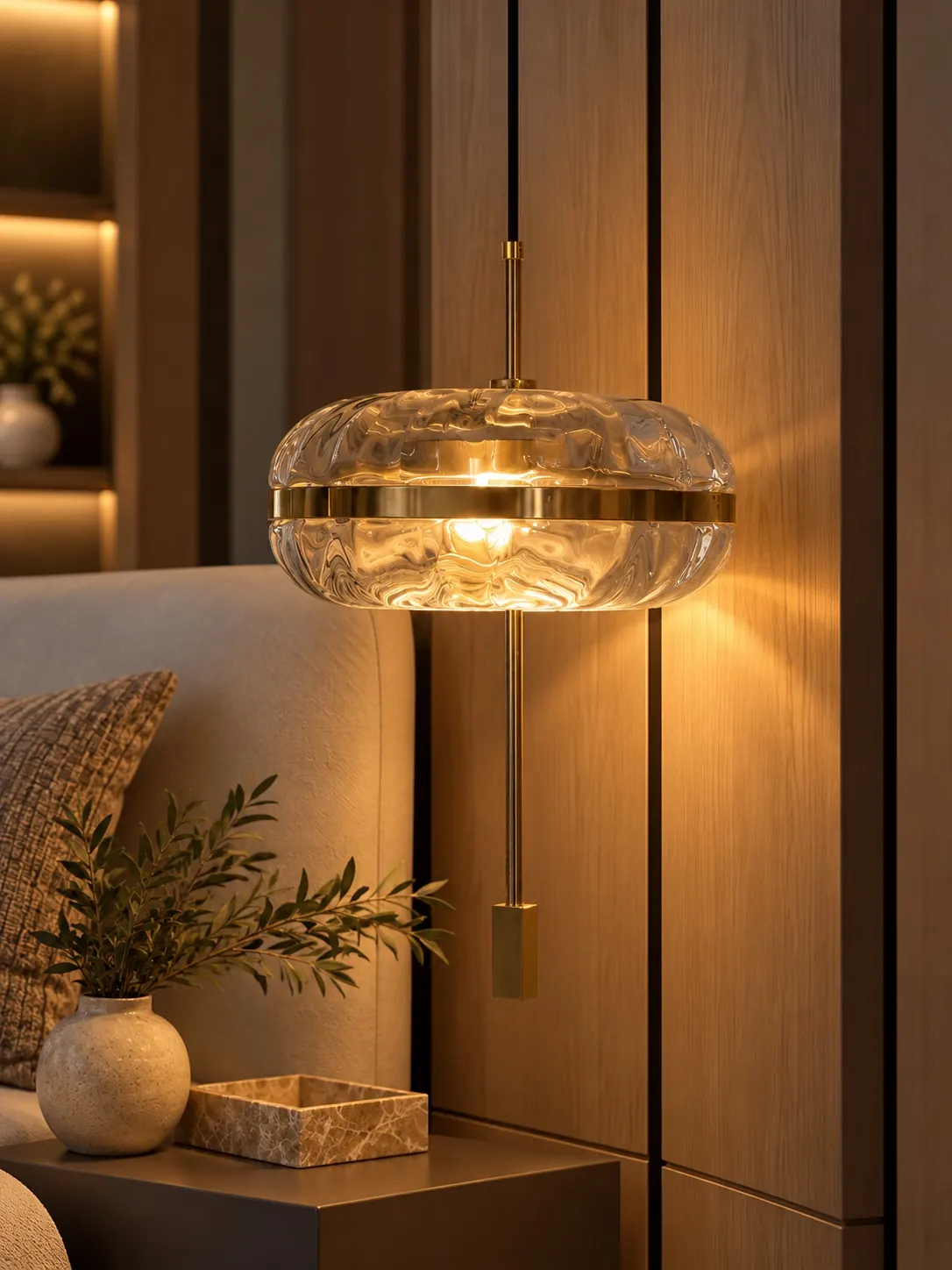 Rippled Glass Pendant 9916