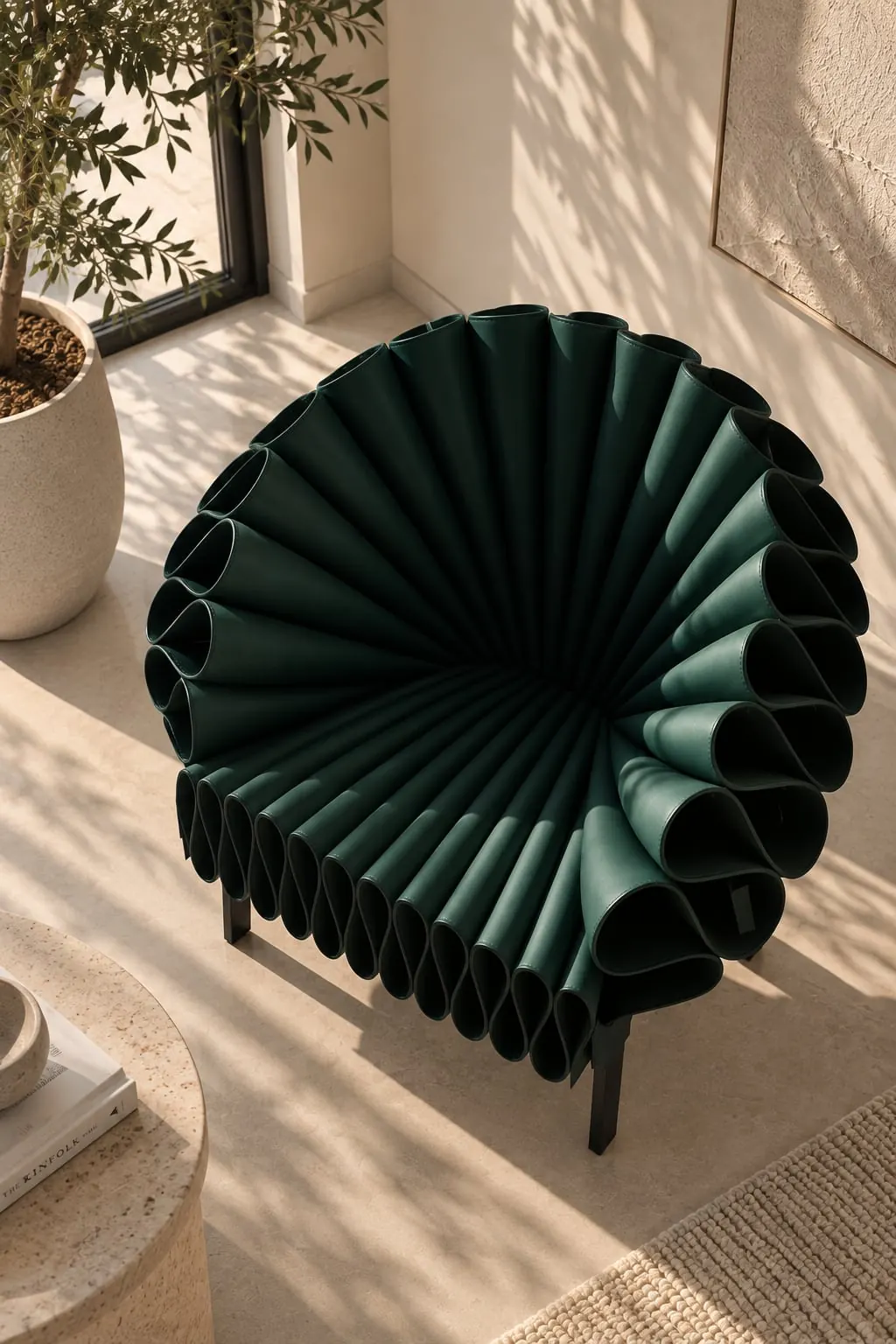 Ribbon Pleat Accent Chair NEW-09