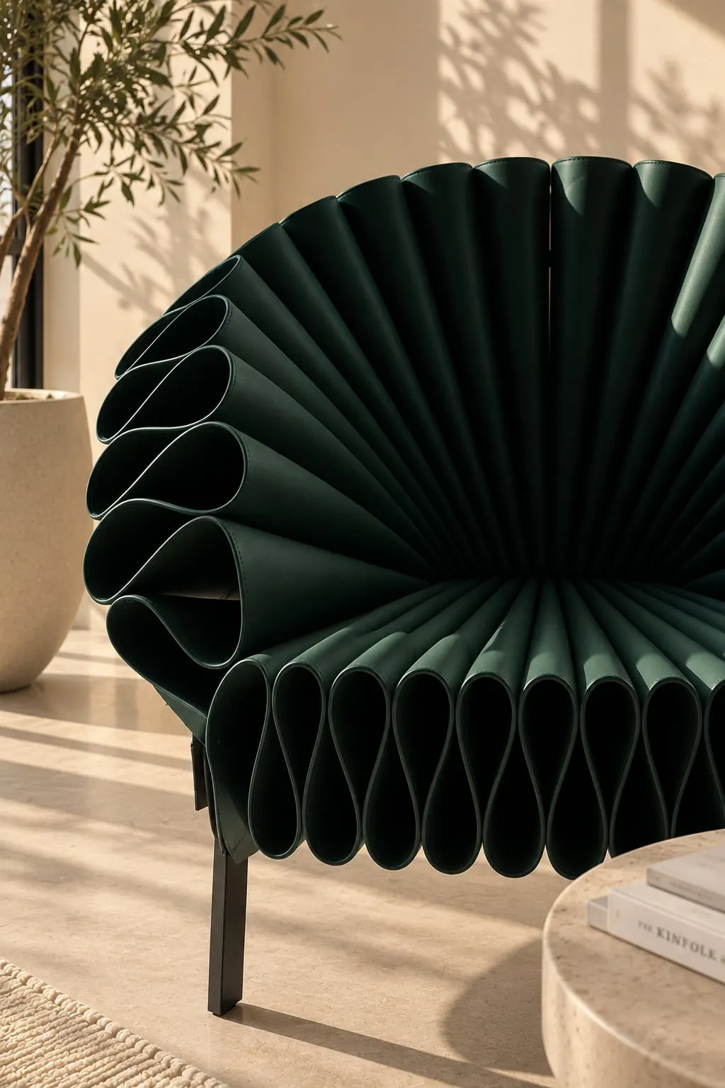 Ribbon Pleat Accent Chair NEW-09