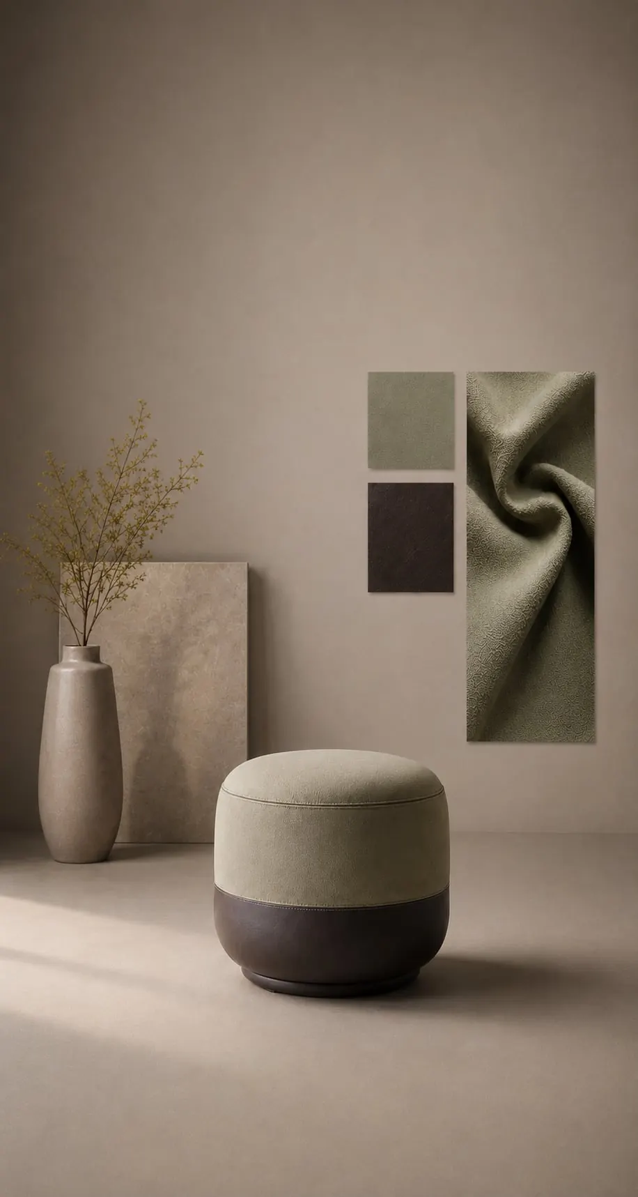 Two-Tone Sage Pouf NEW-20