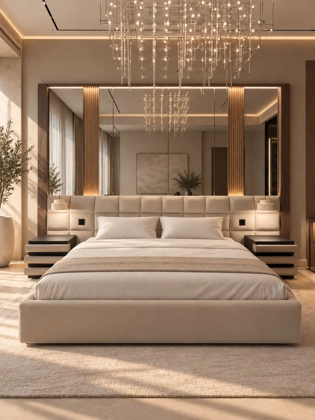 Grid Tufted Upholstered Bed SEG-1600