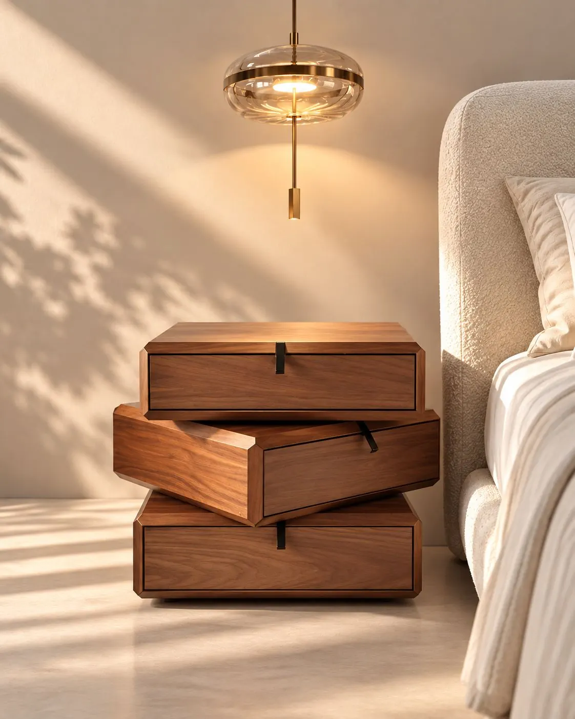 Offset Drawer Bedside Chest WXG016B